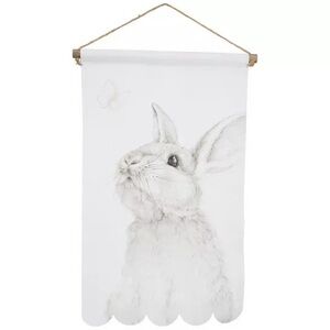 Bunny & Butterfly Tapestry Canvas Wall Decor